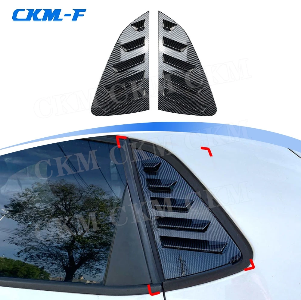 

ABS Rear Window Louvers for Volkswagen Polo 6R 6C 2011-2017 Shutters Blinds Cover Trim Window Decoration Body kits Accessories