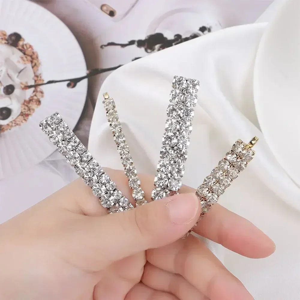 Hot Korea Diamond forcine donna Bingbing Crystal Hair Clips Set Girls Luxury Shining Crystal Barrettes accessori per lo Styling dei capelli