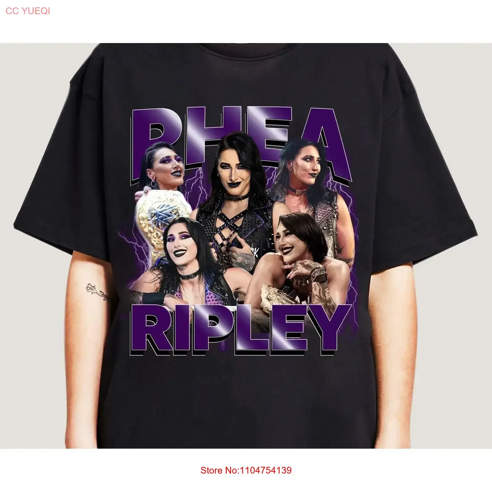 Camiseta vintage negra Damage CTRL Bayley Iyo Sky Dakota Kai Pose con gráfico lavado, estilo hombre, ligeramente elástica y suave