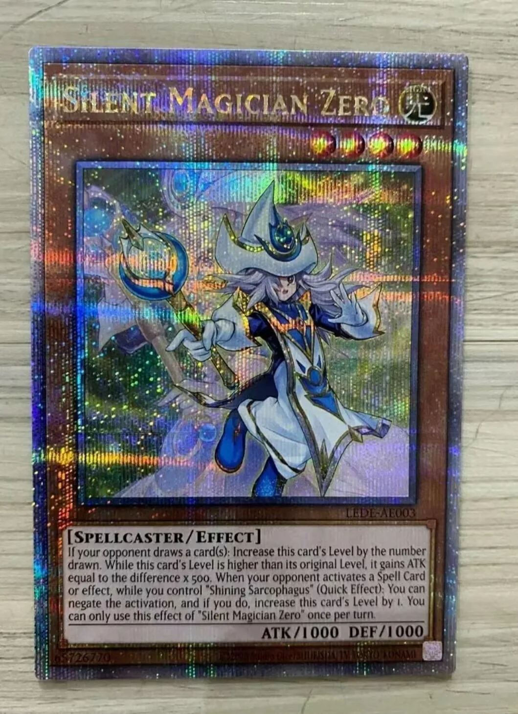 Yugioh KONAMI Duel Monsters LEDE-AE003 Silent Magician Zero 25th Quarter Century Secret เอเชียคอลเลกชันภาษาอังกฤษ Mint Card