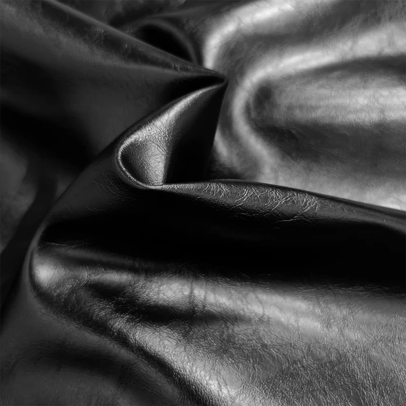 Black Faux Leather Roll 30x135cm Soft Vinyl Upholstery Fabric Material for Leather Furniture Sofa Chair Decoration DIY Projects