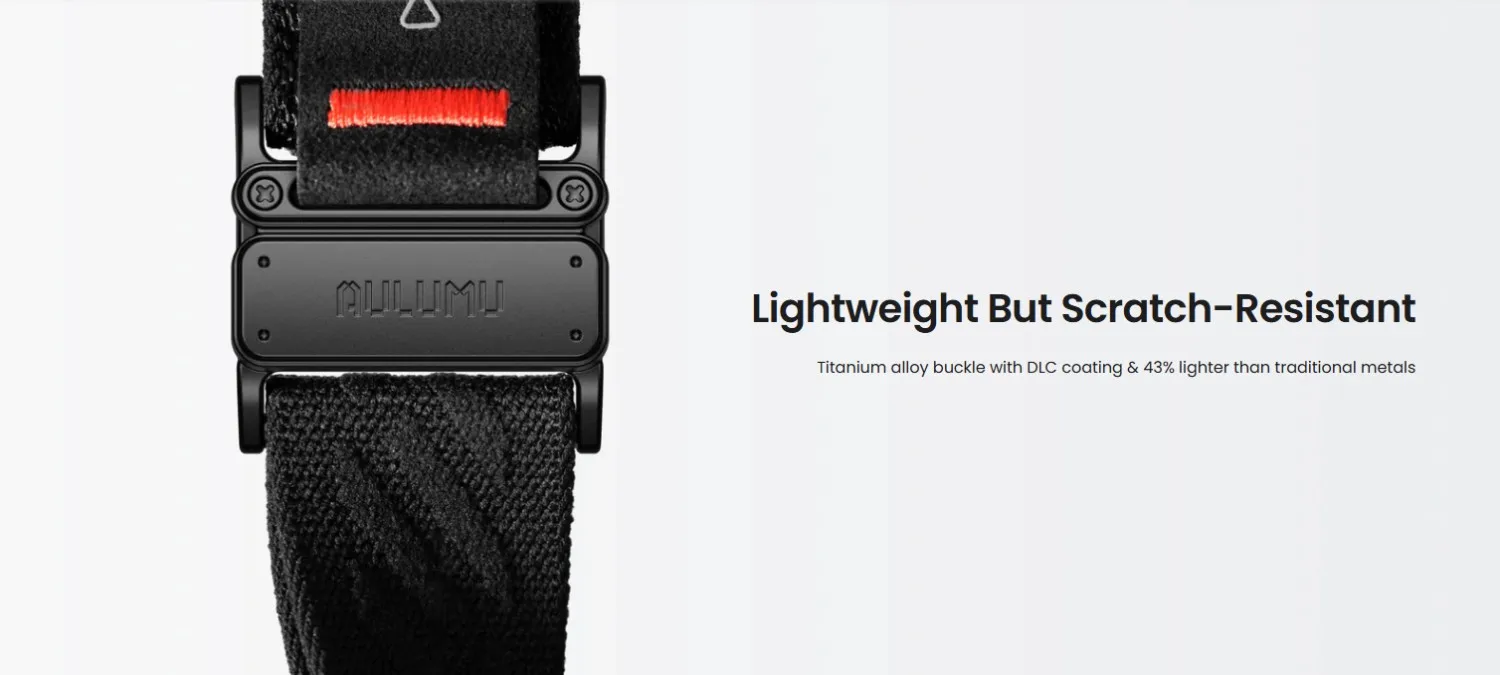 AULUMU CS03 Uhrenarmband aus Titanlegierung mit Magnetverschluss und Nylon-Schnellverschluss für Samsung Galaxy Watch Ultra1/2 – Detail 4