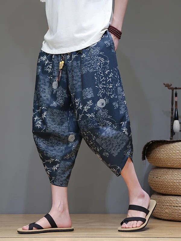 

Мужские летние шорты из ледяного шелка свободного кроя с принтом, повседневные, пляжные, в стиле Харадзюку, из дышащего полиэфирного волокна, комфортные