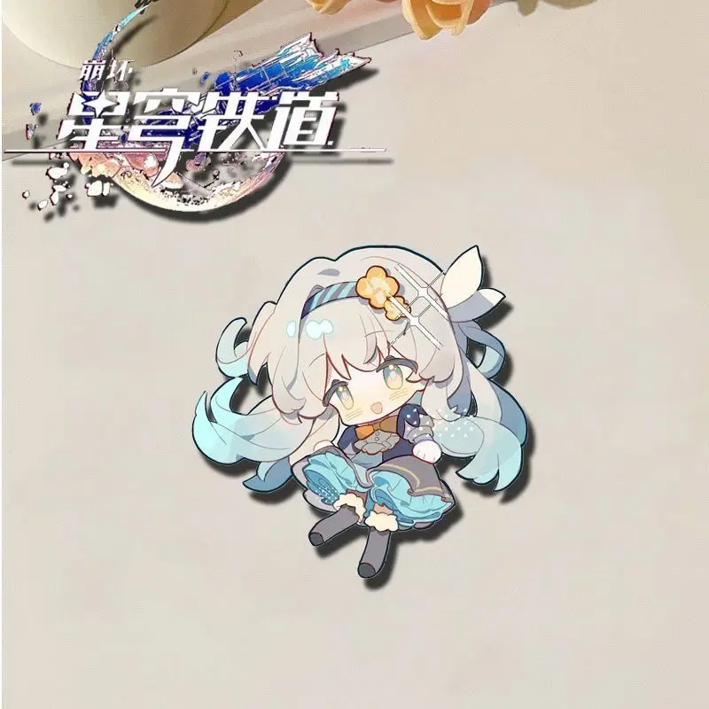 Honkai Star Rail Acrylic Brooch Anime Accessories Sparkle Robin Firefly Aventurine Dr. Ratio Cartoon Badge Kawaii Bag Ornament