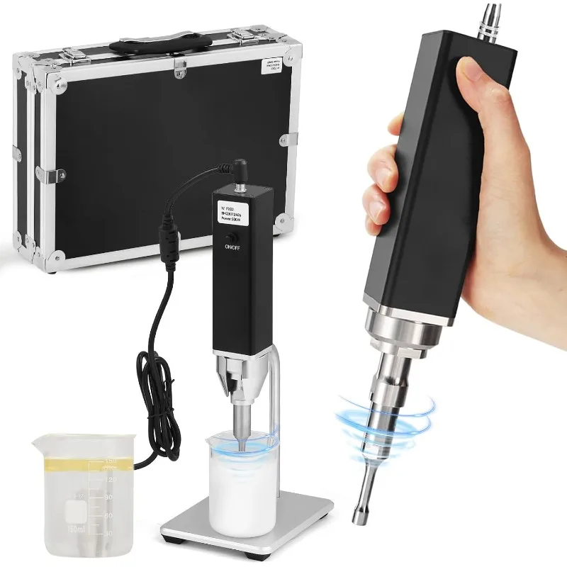 Handheld Portable Ultrasonic Homogenizer Ultrasonic Processor Cell Disruptor Mixer with Stand (8mm Probe, 50-300ml)