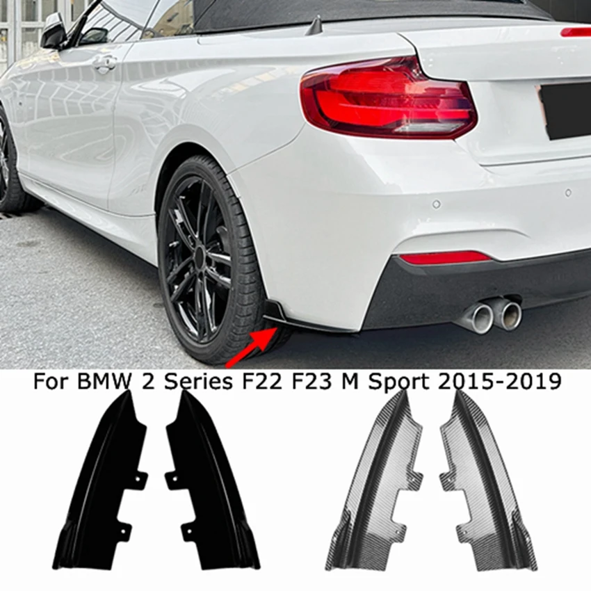 For BMW 2 Series F22 F23 M Sport 2015-2019 Rear Diffuser Blade Exterior Modification Parts ABS Gloss Black