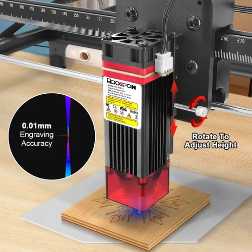 Imagen 2 del producto Grabador láser RDDSPON 2,5 W 7W potencia óptica CNC enrutador de madera máquina de grabado carpintería DIY impresora cortadora portátil 300*300mm