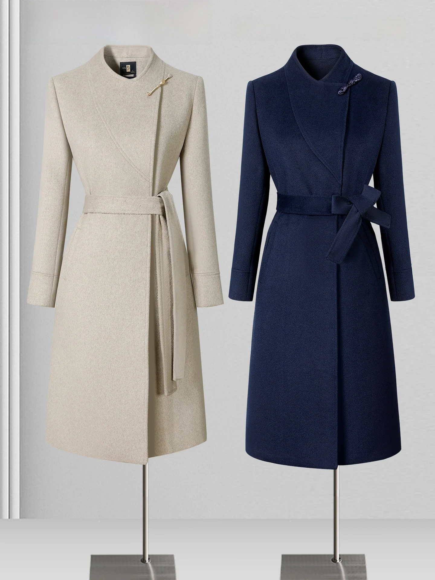 Women's Woolen Coat Medium Length Wool Suit Outerwear Intellectual Style Reception Front Desk Professional Karst Workwear