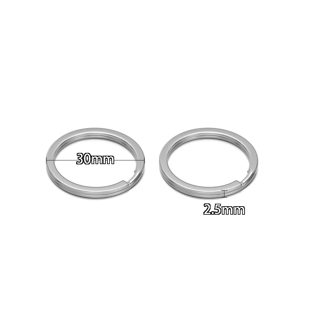 10pcs/lot 304 Stainless Steel Split Rings for Keychains