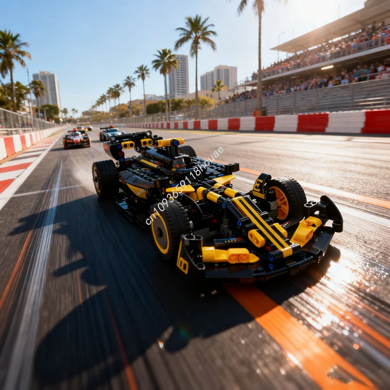 598 pièces MOC technique Bugattied Bolide modèle blocs de construction bricolage cadeaux de noël jouets créatifs idée éducation brique