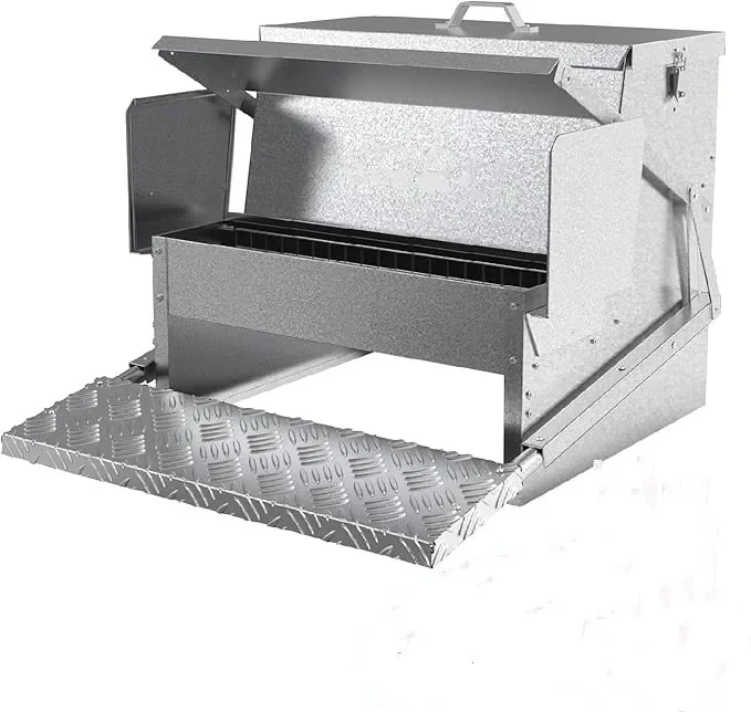 Exclusive Offers Poultry Farm Metal Automatic Foot Pedals Metal Feeder Chicken House Animal Farm Equipment