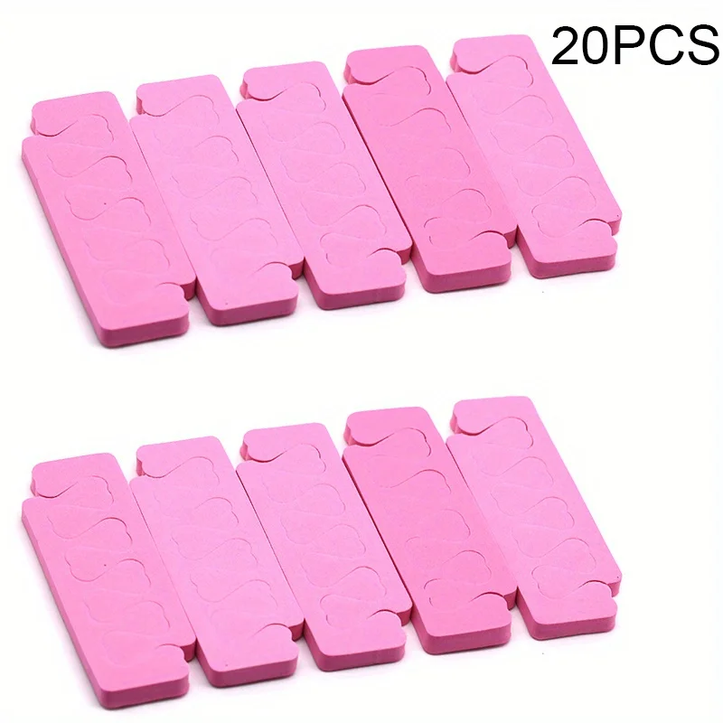 2/10/20/50/100PCS Roze Nail Art Tenen Afscheiders Vingers Bezinksel spons Zachte Gel UV Gereedschap Polish Manicure Pedicure