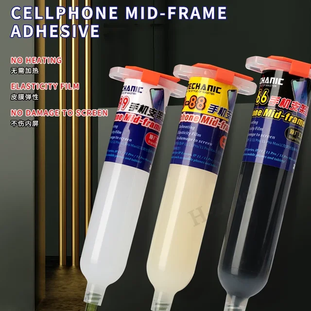 MECHANIK KO-99 G7 środkowa rama telefonu komórkowego kleje bez ogrzewania klej do naprawy tylnego szkła dla IPhone X-12 13/14/15 Pro/Max wspornik klej