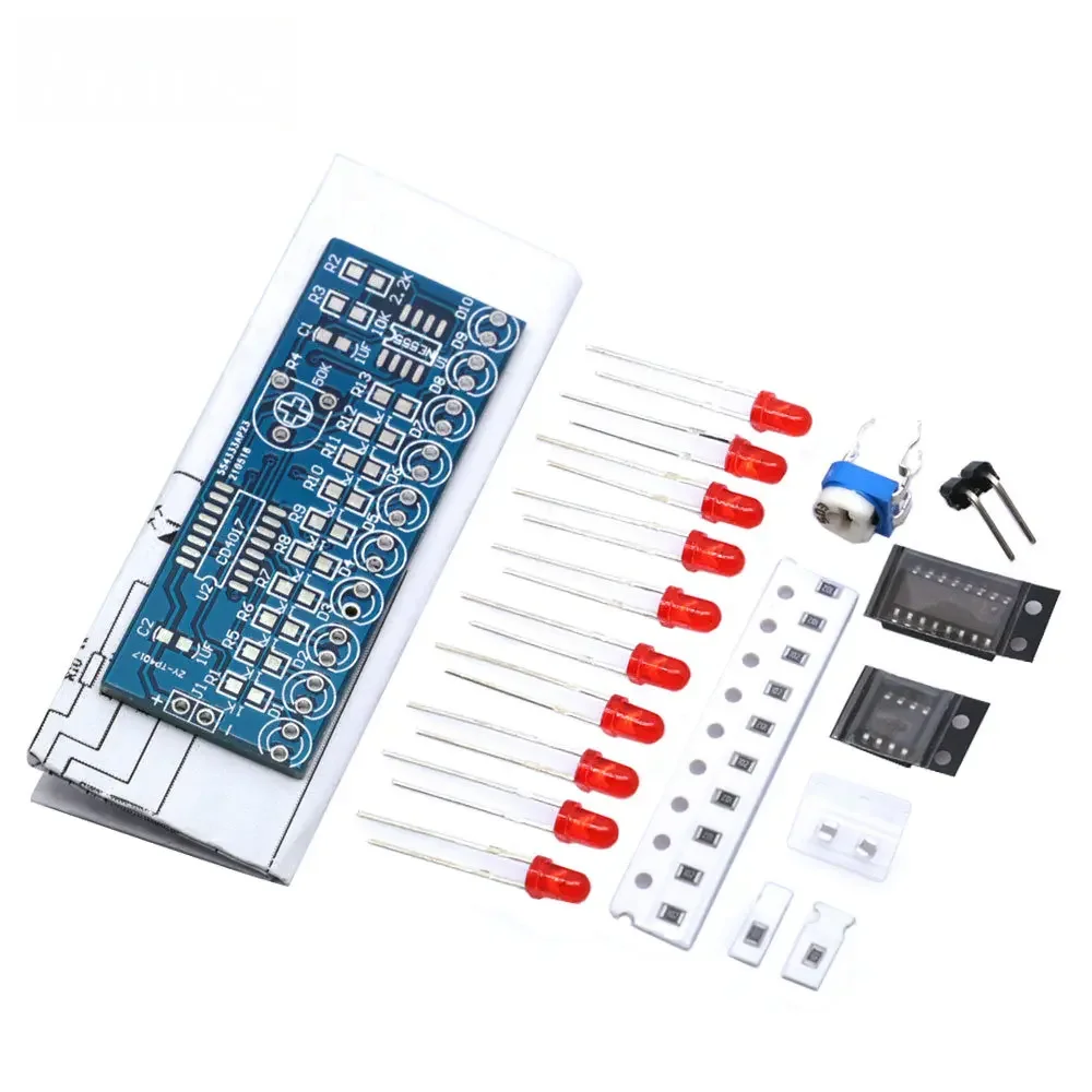 Ne555 cd4017 läuft led fluss licht elektronische produktions suite steuer platine modul kondensator oszillator uhr siganal diy kit