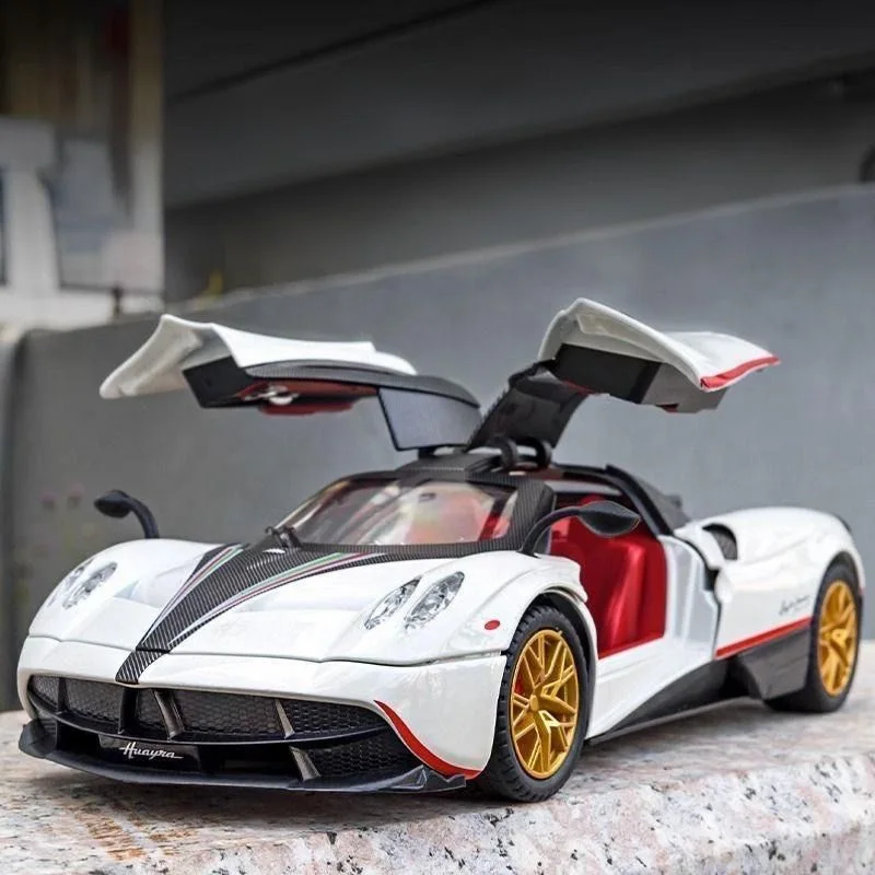 

1:18 Pagani Huayra Dinastia Alloy Racing Car Model Diecasts Metal Sports Car Vehicles Model Simulation Sound Light Kids Toy Gift