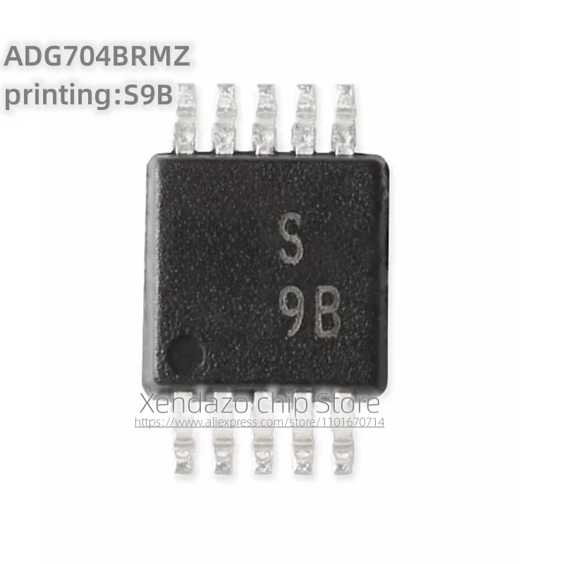 10pcs/lot ADG704BRMZ-REEL7 ADG704BRMZ printing S9B MSOP-10 package Original genuine 4: 1-channel CMOS analog multiplexer chip