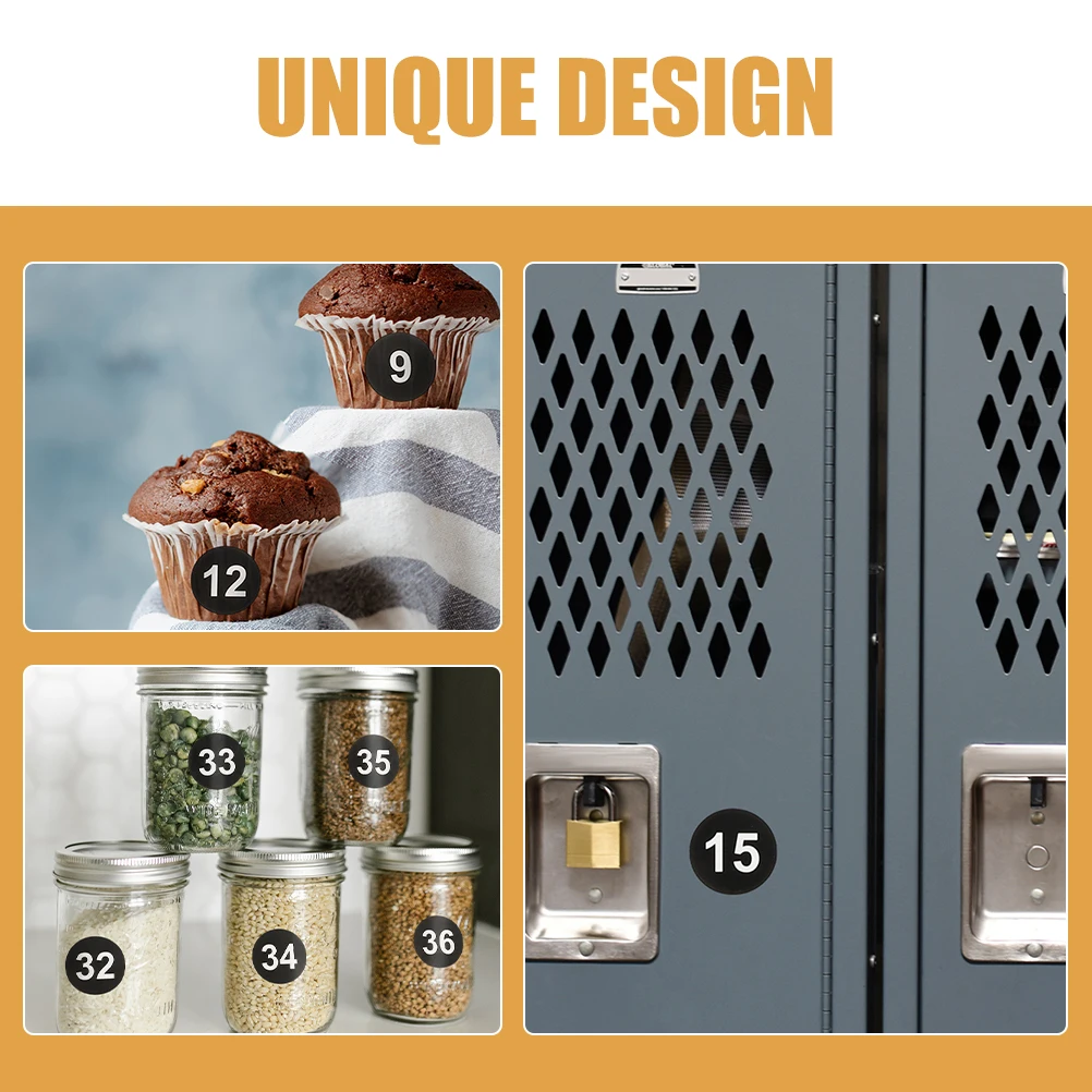 

5 Sheets Number Labels Sticker Self-Adhesive Numbered Stickers 1-50 For Classification Organization Diy Craft Clothes Marking