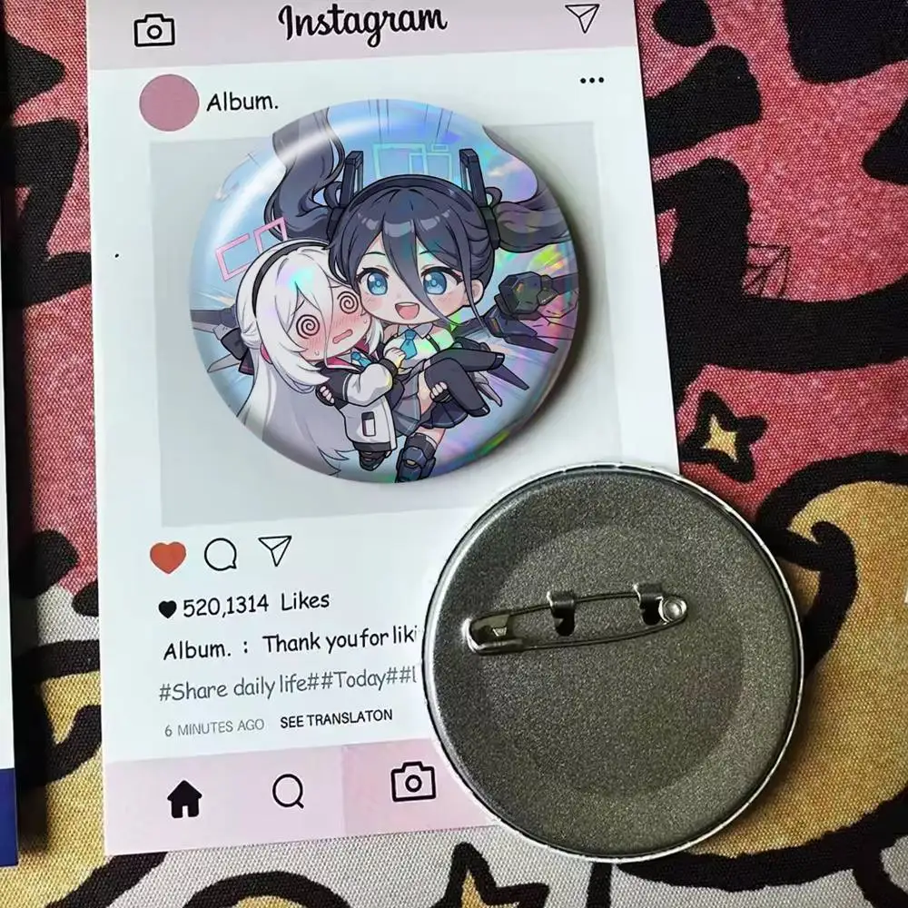 Arisu Kei Blue archive  Badge 25 32 44 58 75 mm Round Fans Collect Friends Gifts Brooch Souvenir