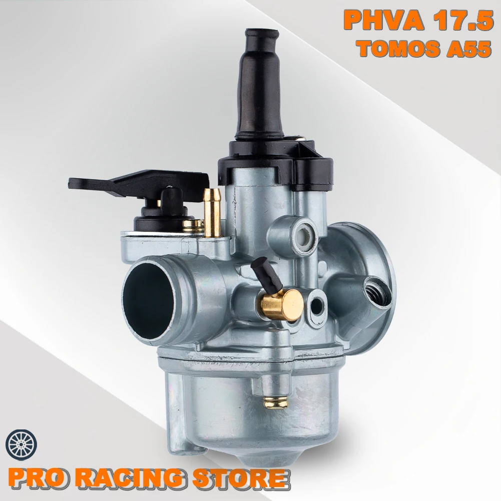 17.5mm Carburetor For Dellorto PHVA TOMOS A55 50cc 80cc A55 Carb Motorcycle Carb Scooters Motocross Accessories Dirt Pit Bike