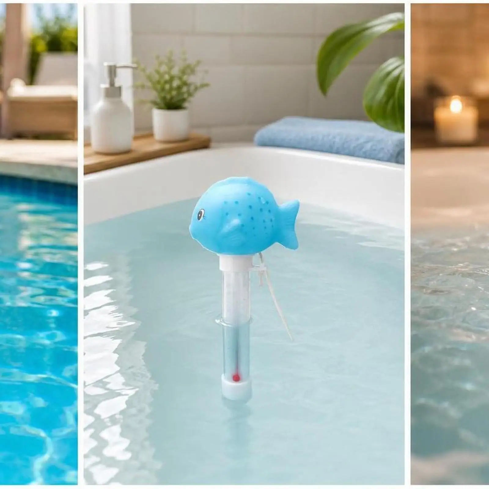 2-6pack Floating Pool Thermometer Cartoon Animal for Shower Indoor Outdoor Kids