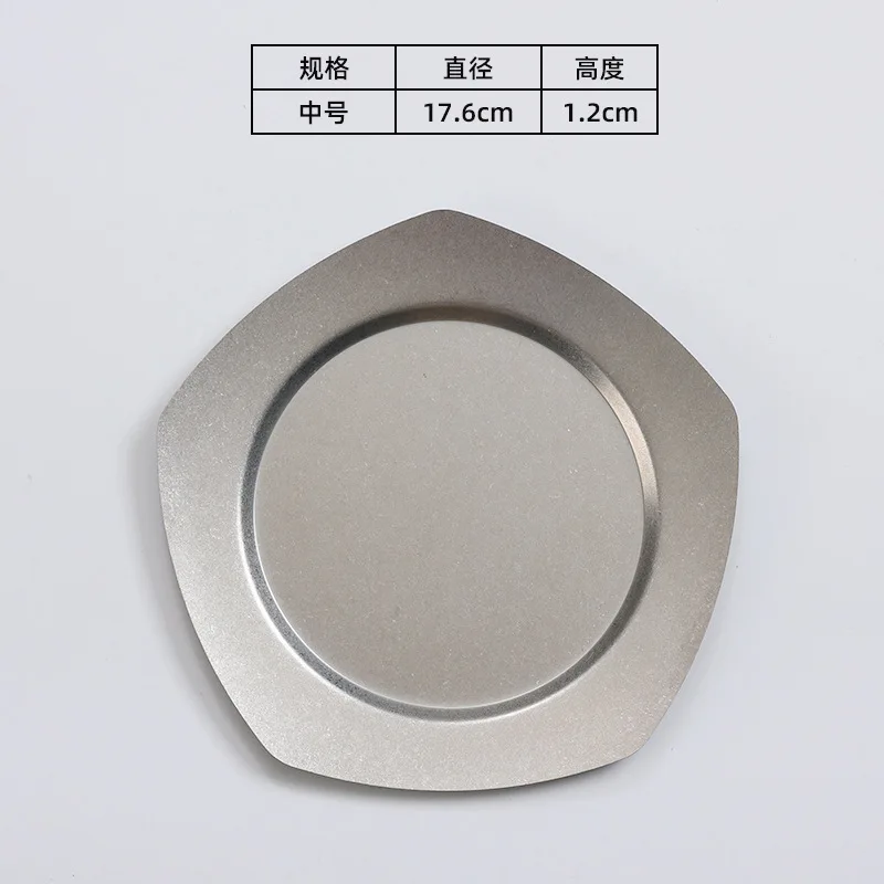 

Vintage Stainless Steel Serving Plate Retro Apples Shape Multifunctional Pasta Bbq Dessert Tray for Home Party Outdoor