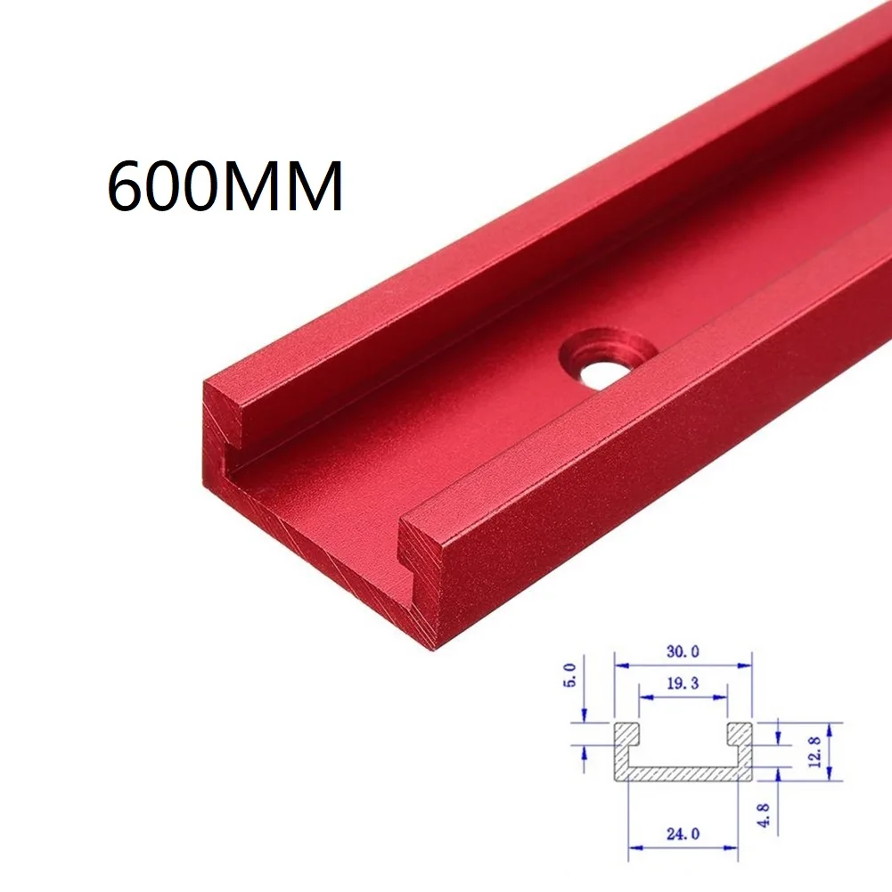 30 Type T-Slot Miter Track Jig Fixture Slot Connector Aluminum Alloy Woodworking Chute Rail 300-600MM DIY Tools