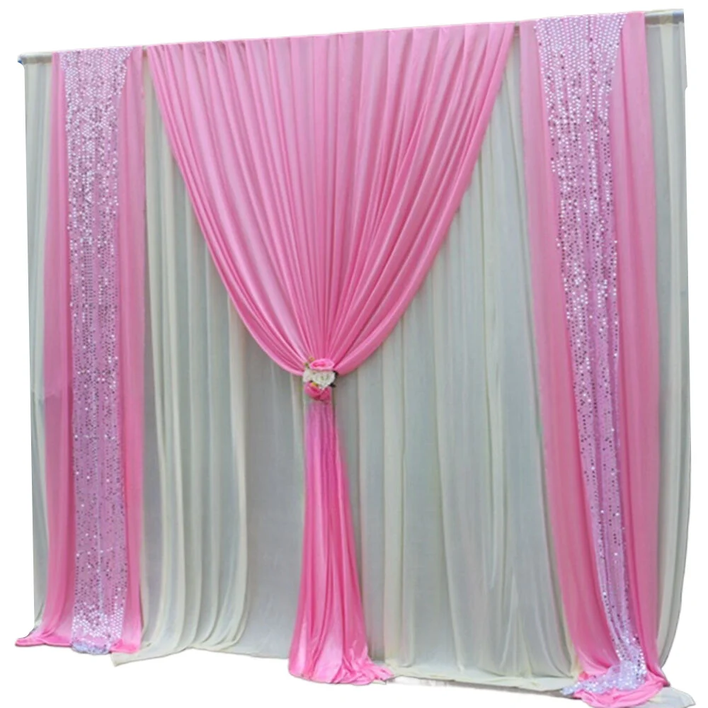 Wedding Backdrop With Rainbow Swags, Party Curtain, Celebration Stage, Performance Background Wall, 3m X 6m 20ft (w) X 10ft (h)