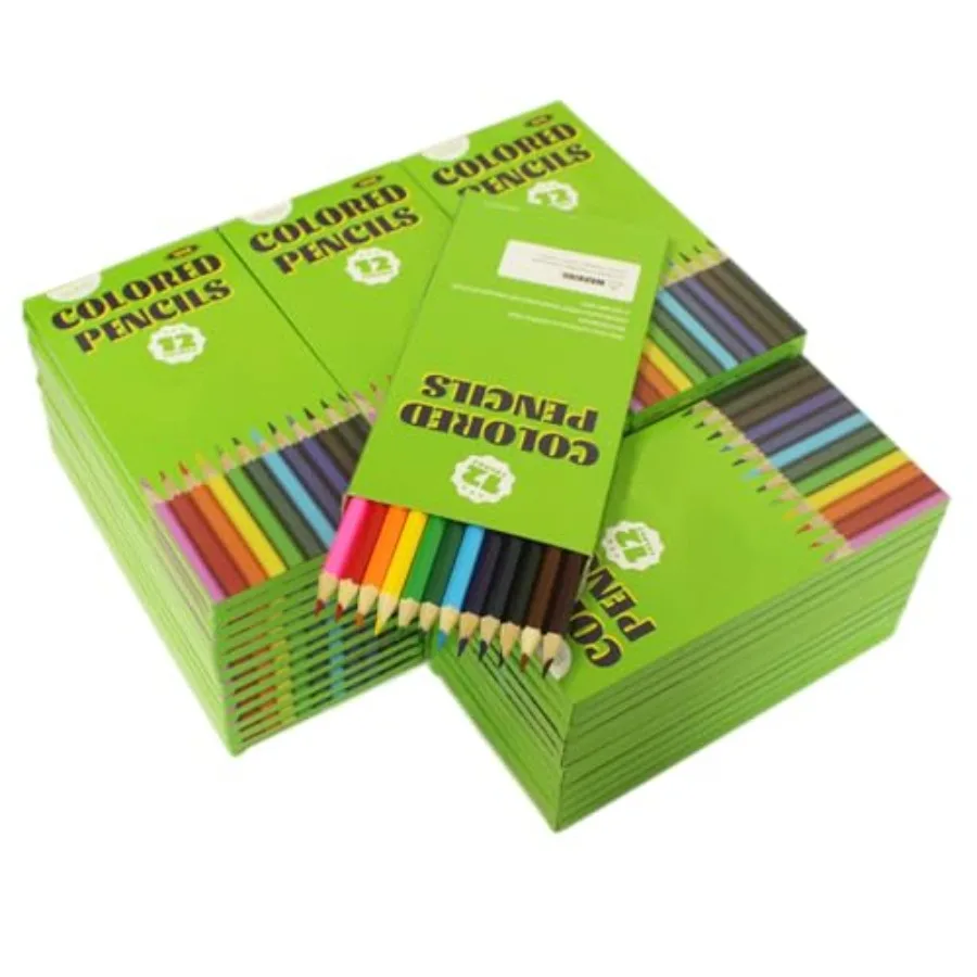 

Набор цветных карандашей, предварительно заточенные, для раскрашивания, рождественские подарки, 12 цветов, 12 шт./коробка, 48 коробок, общее количество: шт.