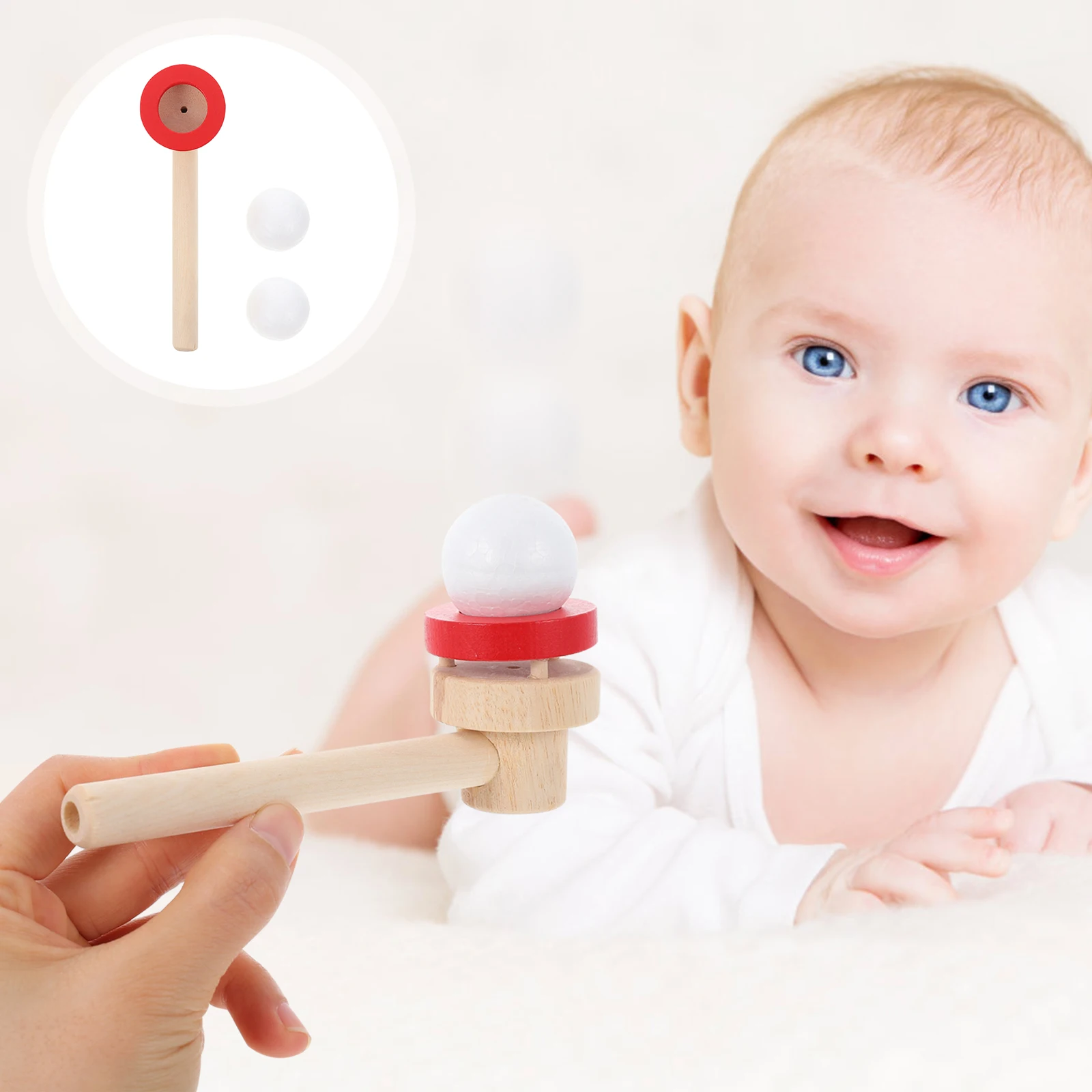 1 ชุด Blow Ball ท่อของเล่นเด็ก Bright สีปากการออกกําลังกายการควบคุมการหายใจในร่มการศึกษาเกมครอบครัว