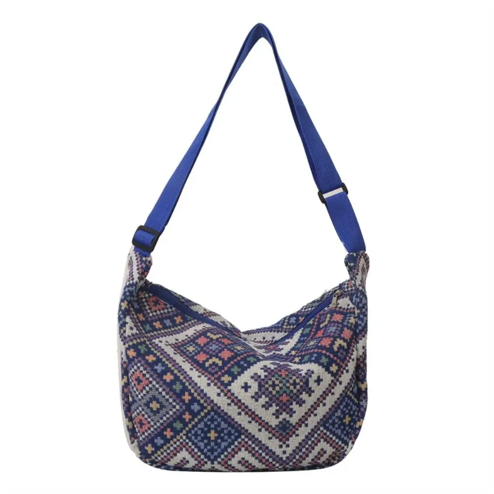 

Large Capacity Ethnic Style Shoulder Bag Bohemian Underarm Bag Canvas Crossbody Bag Phone Bag Korean Style