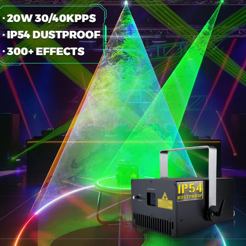 

Yunxin 20w Dmx 3d Rgb Animation Ilda Laser Beam Light Scanner