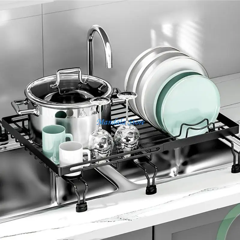

U2JC Expandable Kitchen Sheves Efficient Sink Storage Holder Kitchen Draining Rack
