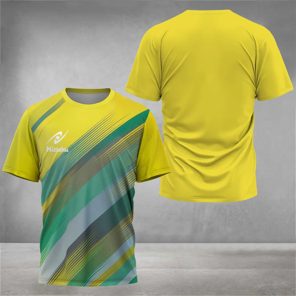 Men's official-website Table Tennis T-shirt Victory Light Printed Men's Summer Sports Table Tennis T-shirt Training Quick Drying