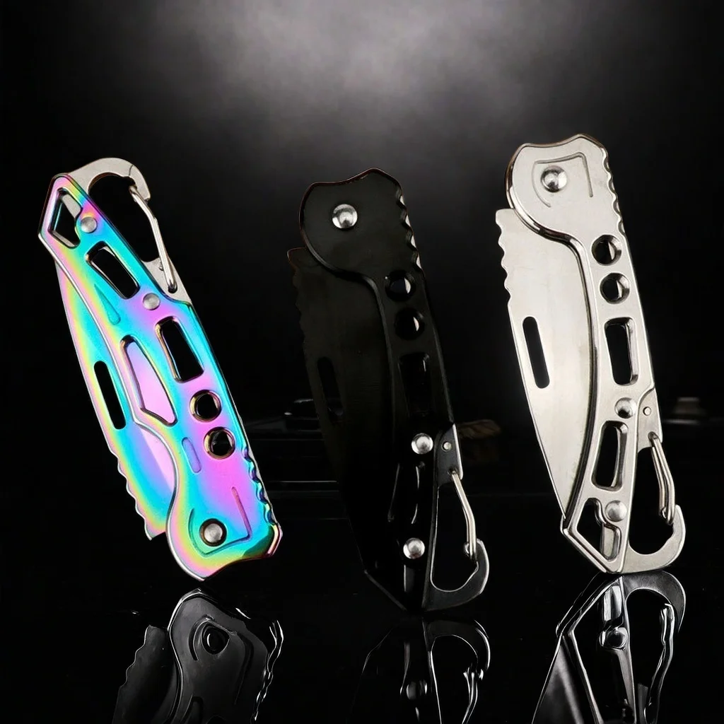 Folding Pocket Knife Stainless Steel Survival Hunting Camping Fishing Portable Fruit Carrying Outdoor Tools Survival Hand Tools