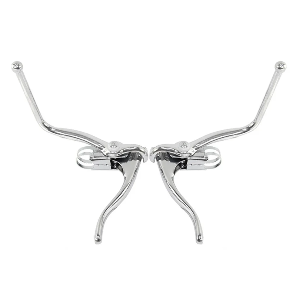 

1 Pair Durable 22.2mm Diameter Bicycle Brake Handle Lightweight Aluminum Alloy Bike Brake Lever Silver Brake Levers Folding Bike