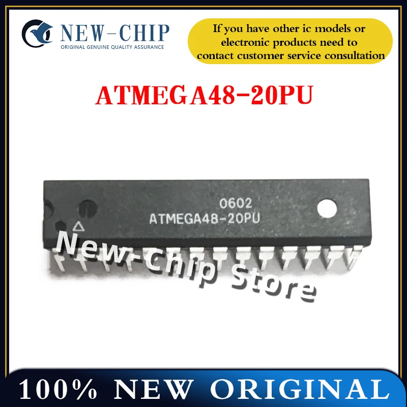 ATMEGA48-20PU DIP-28 8 비트 마이크로 컨트롤러, 4K 플래시 메모리, ATMEGA48, 5PCs-100PCs/로트, 신제품