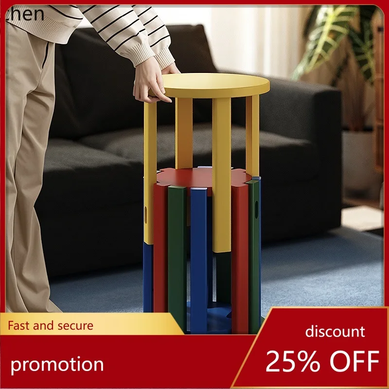 YFY Colorful  Stackable Four-in-One  Stacking  Storage Stacking  Wooden  Living Room Dining Table