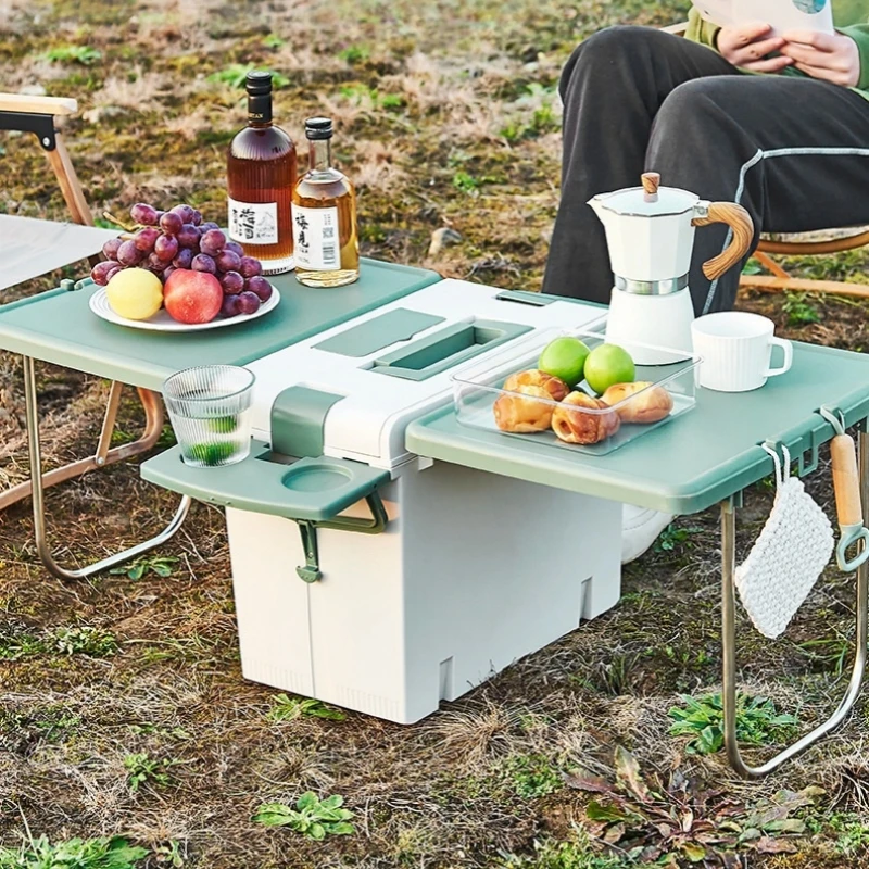 

Outdoor Camping Insulation Table Folding Refrigerator Portable Car Refrigerator Camping Picnic Table