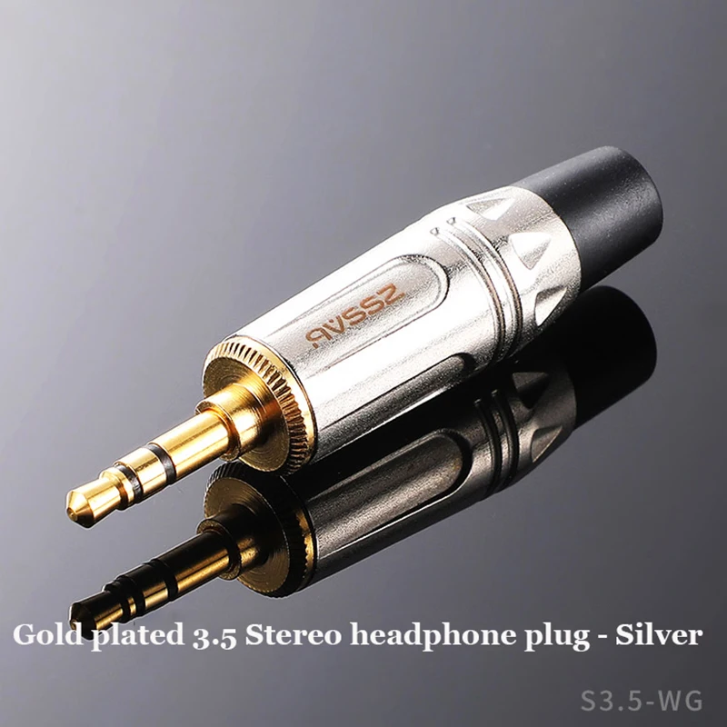 3.5mm Headphone Plug Connectors Small 3-Pin Audiophile Male/Female Headphone Jack Plug Stereo/Single Cable Diameter 4.5~8.5mm