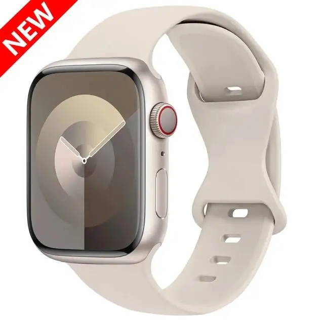 Band für Apple Watch Armband 40 mm 44 mm 45 mm 49 mm 41 mm 46 mm 42 mm Silikon-Correa-Armband iWatch Serie 3 5 6 7 8 9 Ultra 2 SE 10