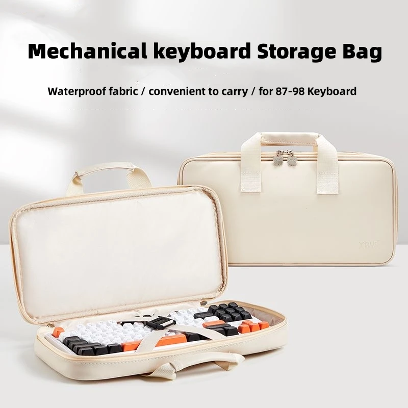 

Protable keyboard Storage Bag Case Large Capacity Mechanical Keyboard Bag 75/87/98 Thickened Fabric Waterproof Protect Bag