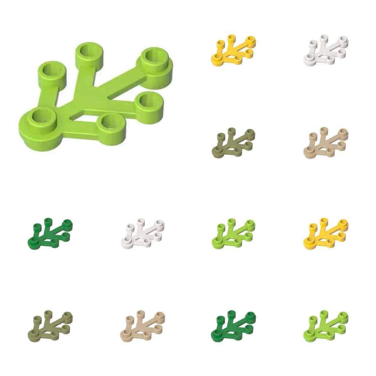 

50pcs MOC Plant Leaves 4 x 3 Compatible With 2423 Model Building Blocks Parts Kids Educational DIY Assembly Toys Gifts