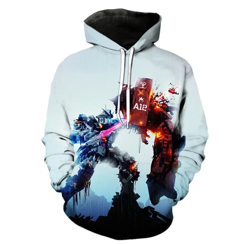 New Gundam Long Sleeve Men's 3D Printing Long T-shirt Autumn Male Harajuku Style Long-sleeved Hoodie Sweater Men Clothing