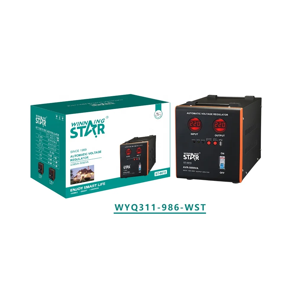 WINNING STAR 5000W Digital Display Multi-Function ST-0010 Automatic Manual Voltage Regulator