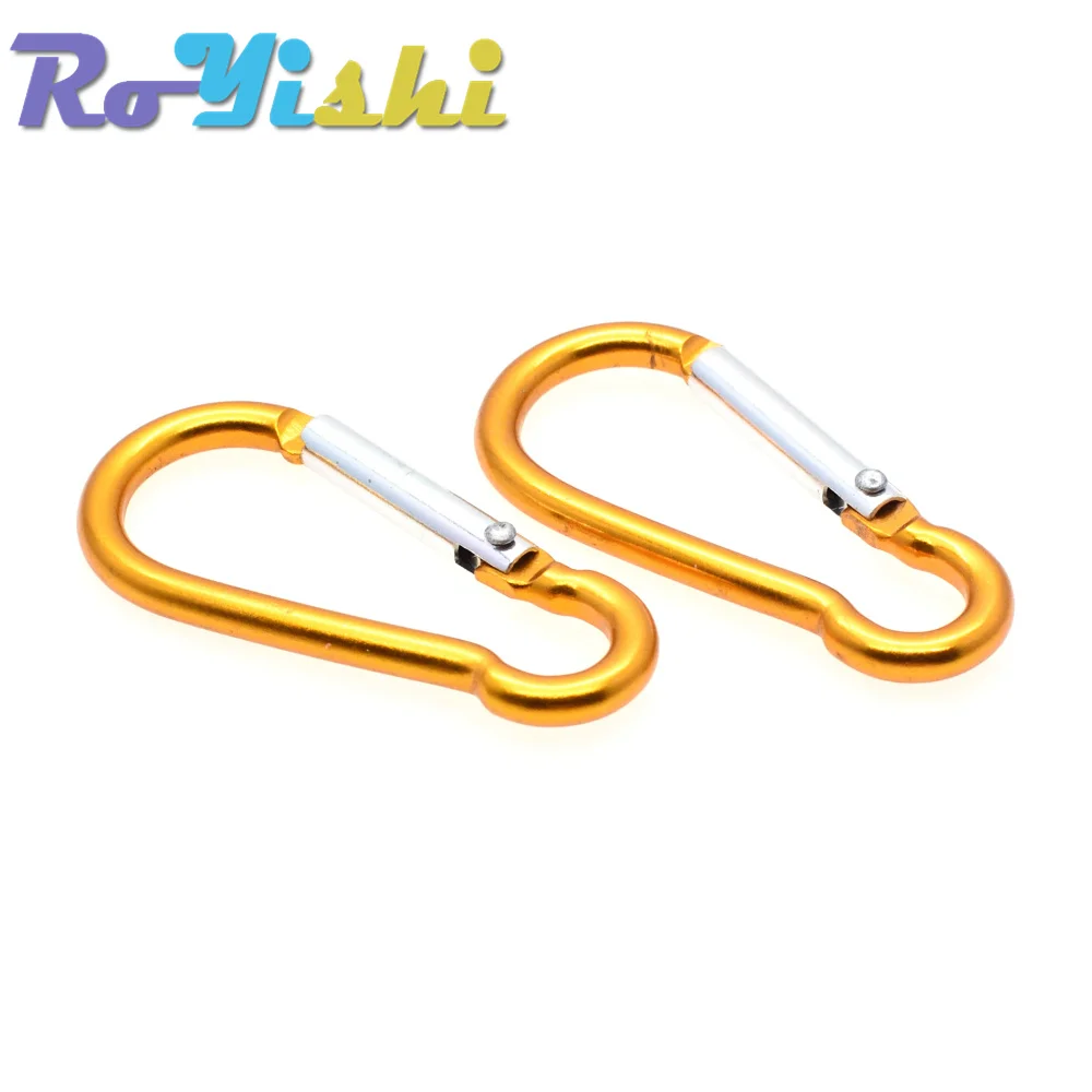 10 Pcs/Pack Aluminum Carabiner Snap Hook Keychain For Paracord Outdoor Activities Hiking Camping 10 Colors