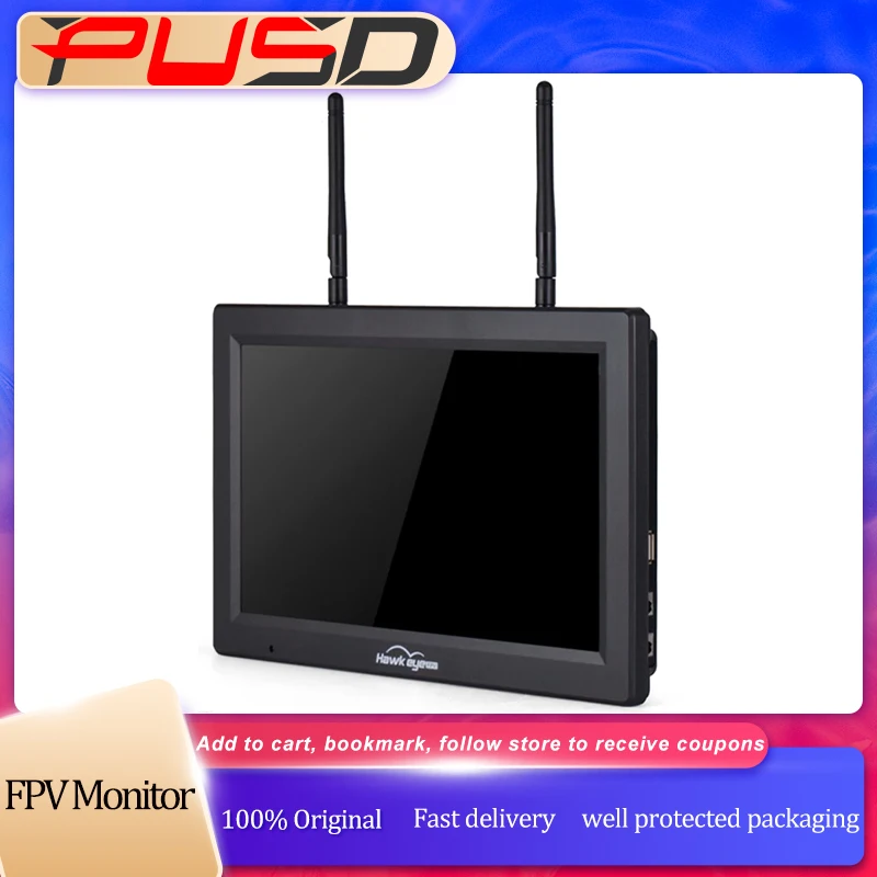 

Hawkeye Little Pilot Captain X 10.2 inch 1024x600 LED 104 Channel 4.9G 5.8G 6G FPV Monitor Dual Receiver with HDMI DVR