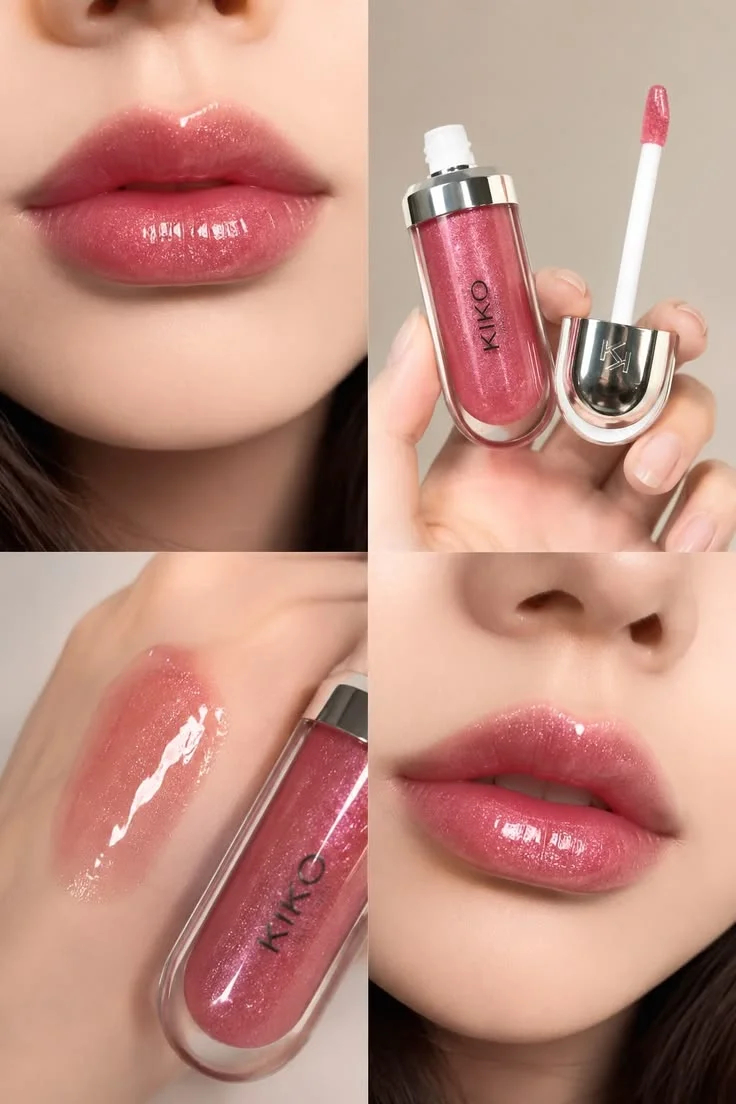 KIKO MILANO Liquid Mirror Lip Gloss Subtle Shine Long-Lasting Waterproof Moisturizing Milk Tea Shades Candy Colors Red