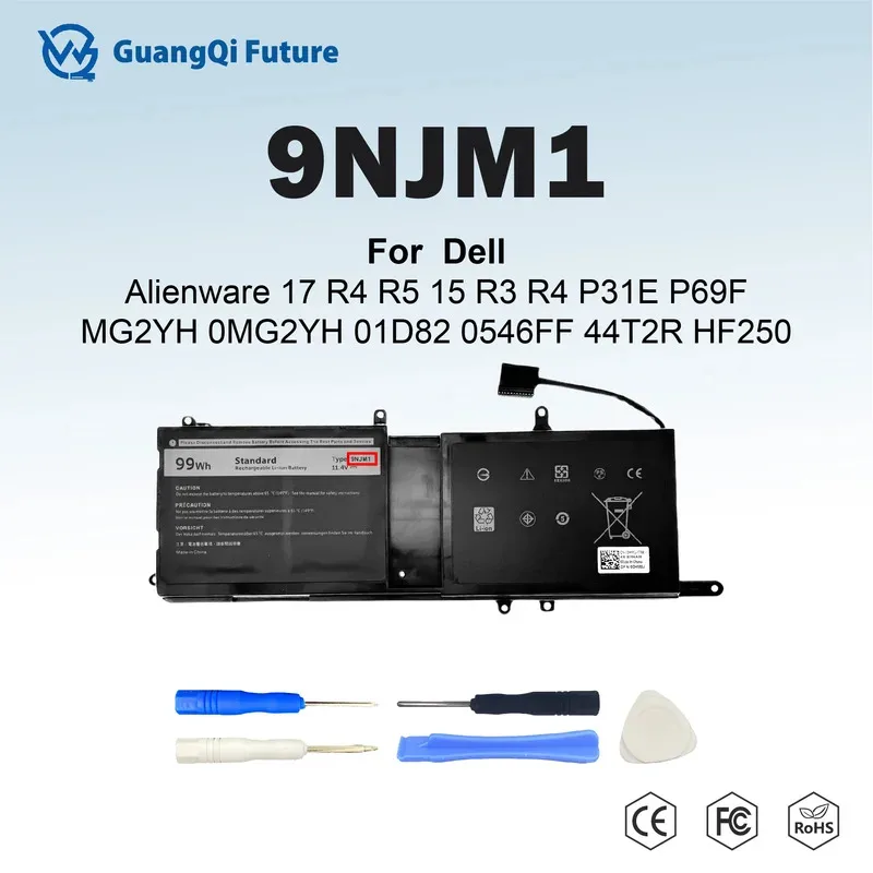 

9NJM1 99 Втч сменный аккумулятор большой емкости для ноутбука Dell Alienware 17 R4 R5 15 R3 R4 P31E P69FMG2YH OMG2YH 01D82 0546FF 44T2