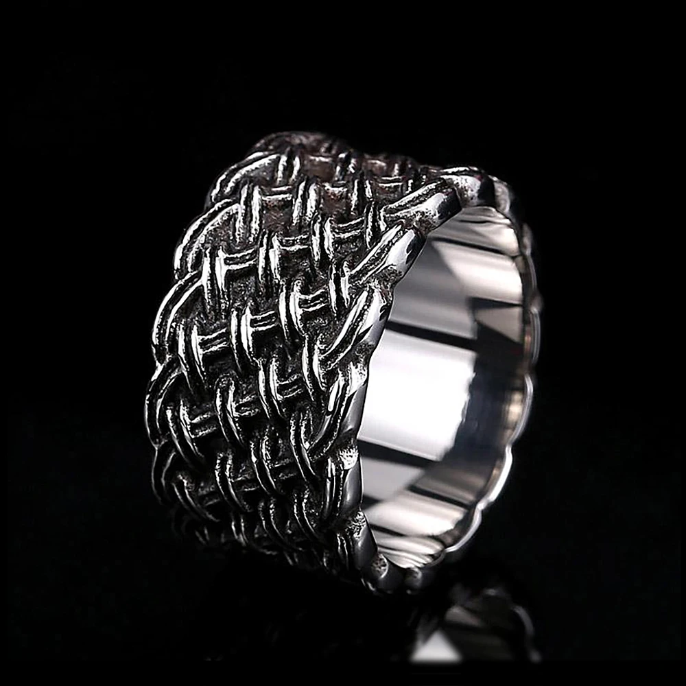 Retro Viking Stainless Steel Celtics Knot Ring Men Women Nordic Simple Love Intertwined Rings Punk Fashion Jewelry Gifts