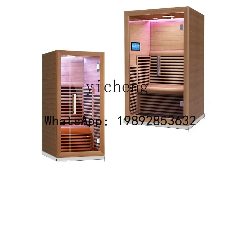 X1  far infrared light wave physiotherapy sweat steam room, cedar sauna home physiotherapy luxury home decor